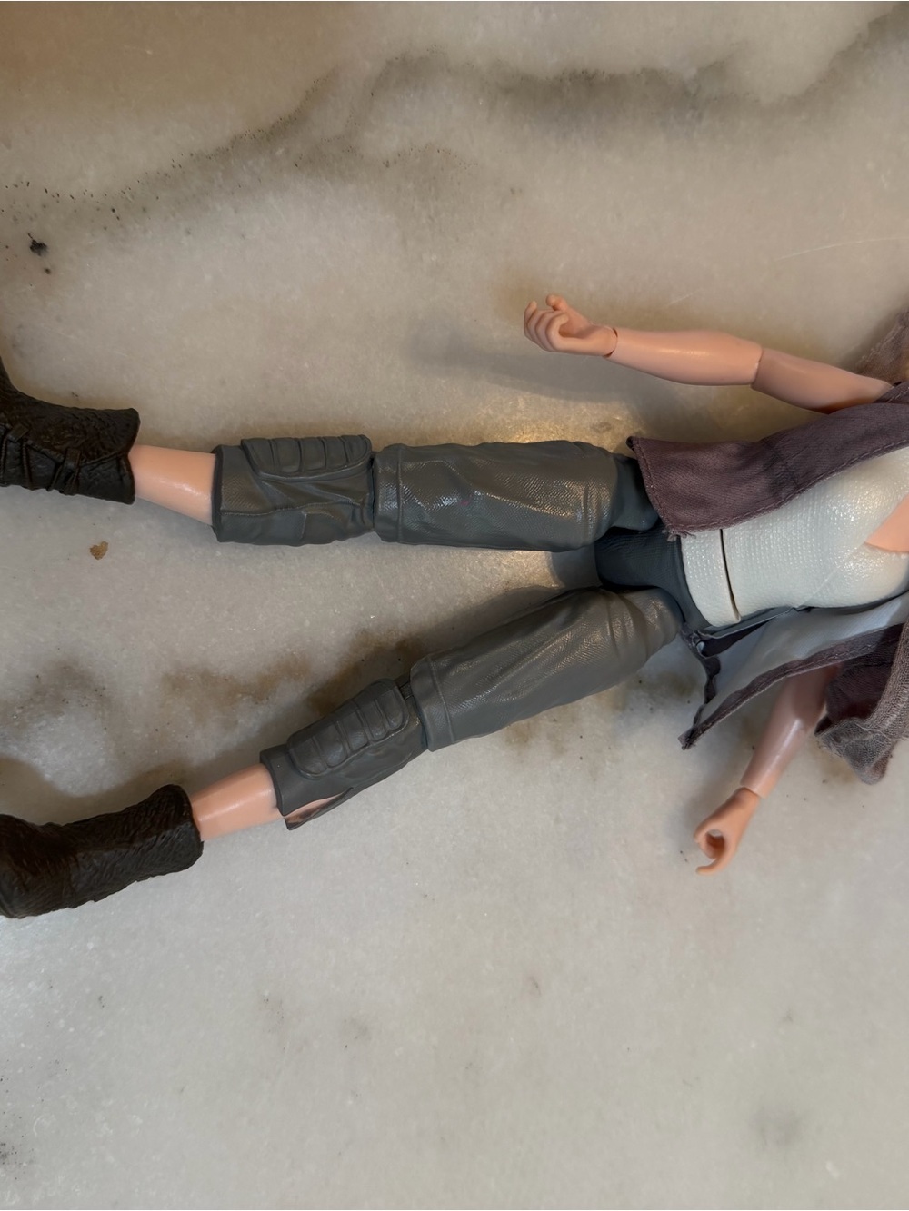 Hasbro Gray Padded Knee Cropped Action Doll Pants